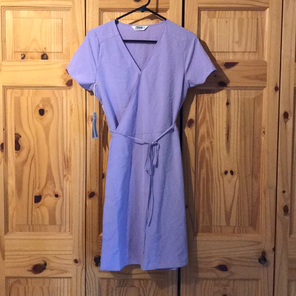 NWT Mountain Khakis purple wrap dress - size SM